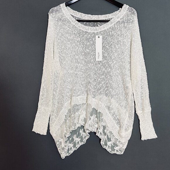 Millau Sweaters - NWT Millau White Lightweight Knit Long Sleeve Sweater in M